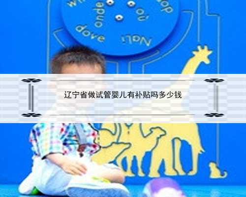 辽宁省做试管婴儿有补贴吗多少钱